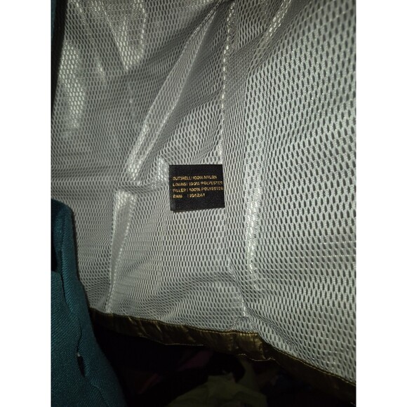 BABY PHAT Vtg Y2K 90s Metallic Gold Puffer Vest Streetwear Size Small Cat Logo - Picture 6 of 8